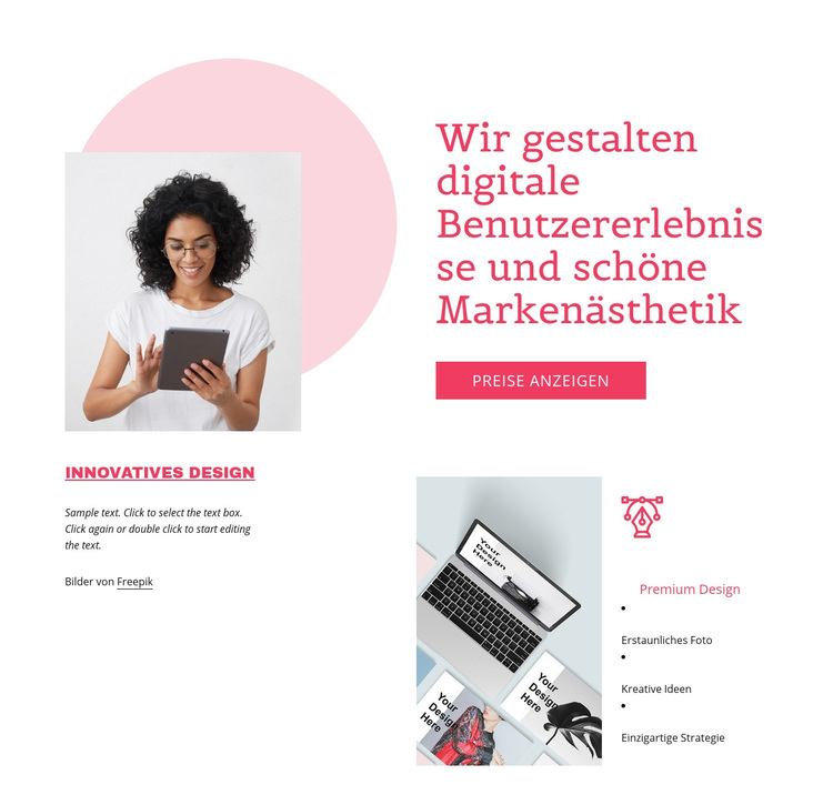 Digitale Benutzererfahrung WordPress-Theme