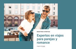 Página De Inicio Del Producto Para Expertos En Viajes Sobre Romance