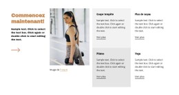 Modèle De Page Unique Pour Course À Pied, Vélo, Gym