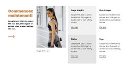 Course À Pied, Vélo, Gym : Modèle D'Une Page Pour N'Importe Quel Appareil