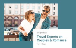 Awesome Homepage Design For Travel Experts On Romance