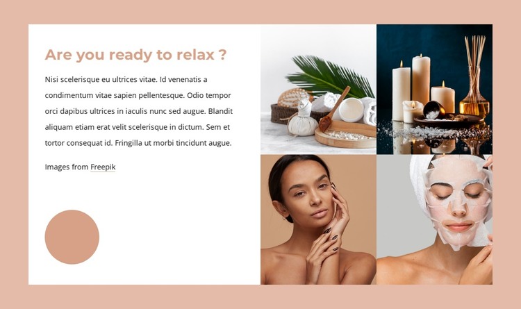 Spa relax packages HTML Template