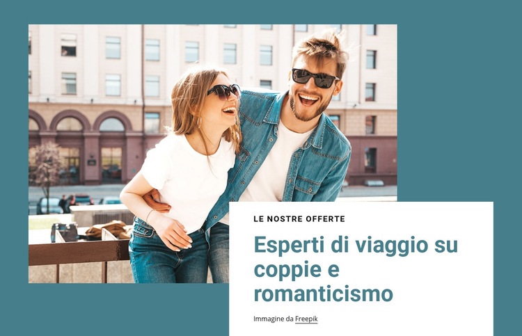 Esperti di viaggio sul romanticismo Mockup del sito web