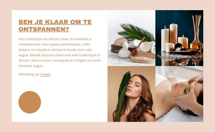 Spa-relaxarrangementen Html Website Builder