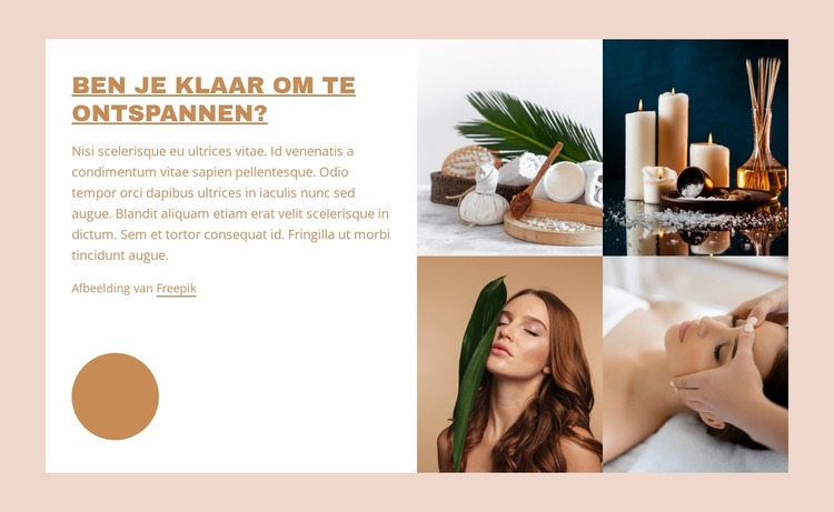 Spa-relaxarrangementen Joomla-sjabloon