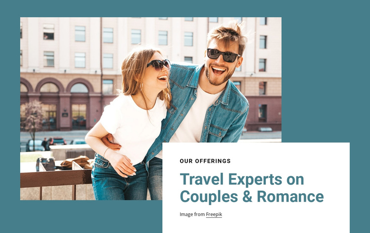 Travel experts on romance One Page Template