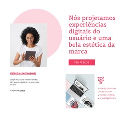 Design De Site Para Experiência Digital Do Usuário