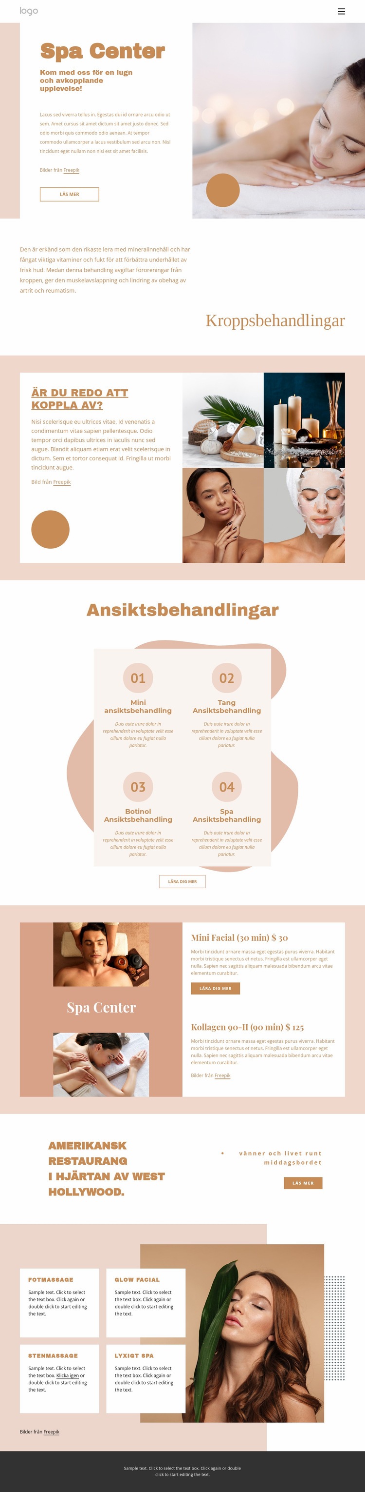 Aromaterapi och gym Hemsidedesign