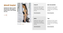 Koşu, Bisiklet, Spor Salonu Için Duyarlı Web Şablonu