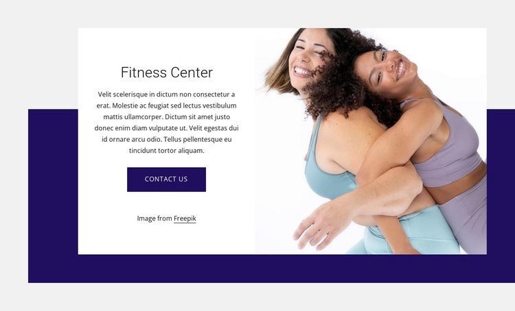 Power and fitness center Homepage Design