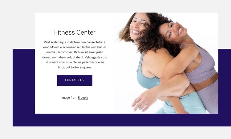 Power and fitness center Html Code Example