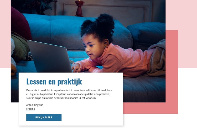 Lessen en praktijk CSS-sjabloon