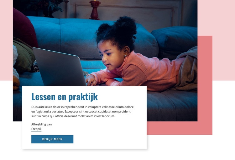 Lessen en praktijk Html Website Builder