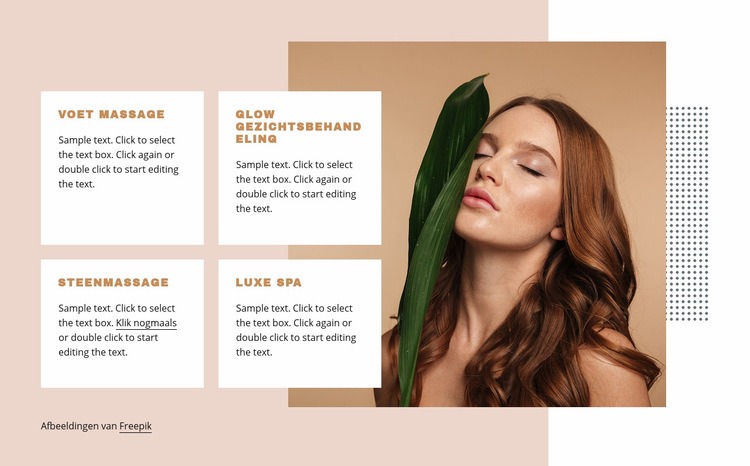 Steen- en voetmassage Website mockup