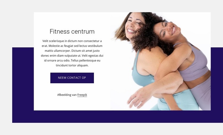 Kracht- en fitnesscentrum Website mockup