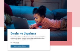 Dersler Ve Pratik - Ücretsiz Tek Sayfalık Web Sitesi