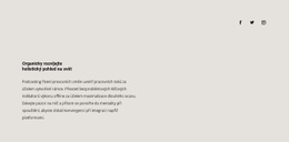 Textové A Sociální Ikony Na Pozadí - Základní HTML Šablona