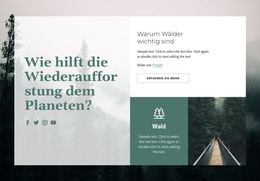 HTML-Website Für Bedeutung Der Wälder