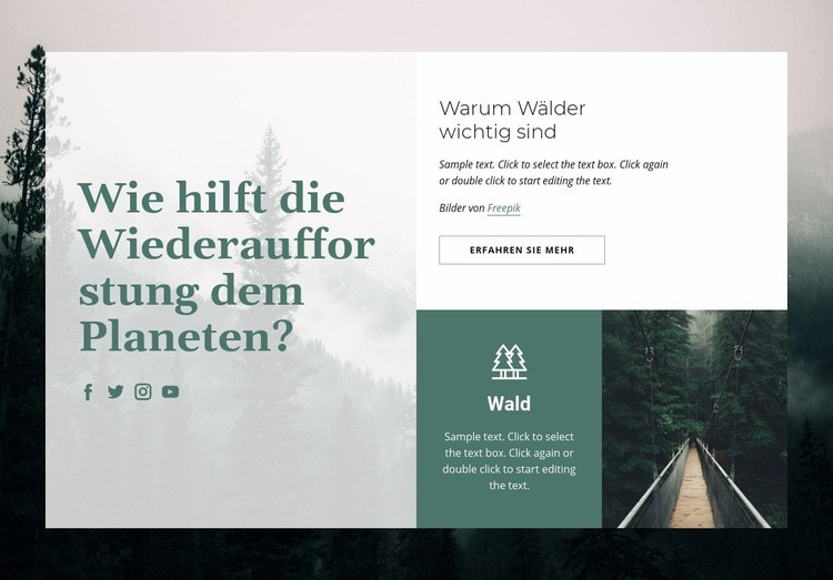 Bedeutung der Wälder HTML Website Builder