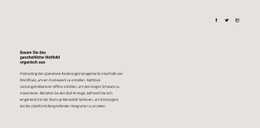 Text Und Soziale Symbole Auf Hintergrund - Beste HTML5-Vorlage