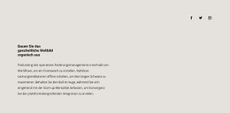 Produkt-Zielseite Für Text Und Soziale Symbole Auf Hintergrund