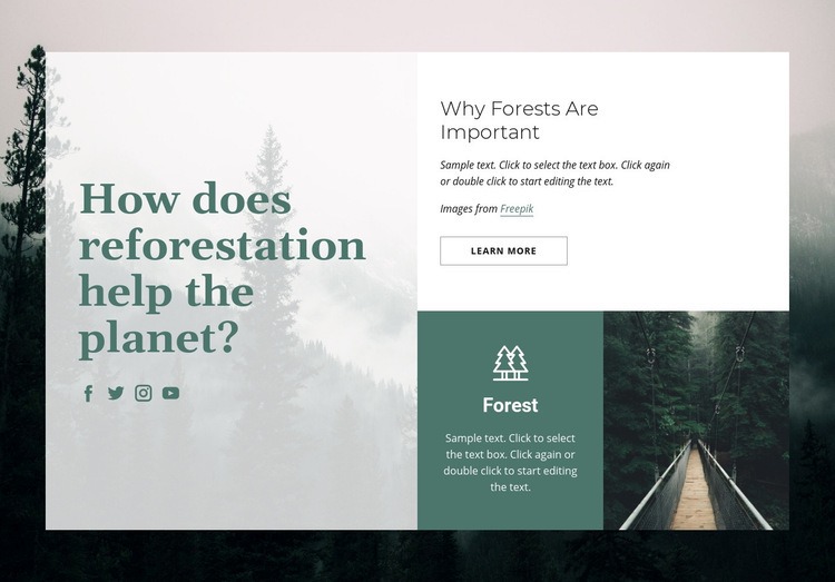 Importance of forests Elementor Template Alternative