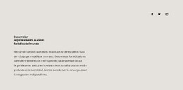 Diseño Del Sitio Para Iconos Sociales Y De Texto En El Fondo