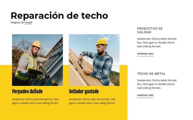 Servicios de reparación de techos Diseño de páginas web