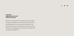 Iconos Sociales Y De Texto En El Fondo - Plantilla De Maqueta De Sitio Web