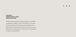 Iconos Sociales Y De Texto En El Fondo: Plantilla HTML Básica