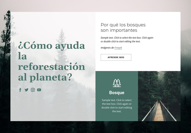 Importancia de los bosques Plantilla HTML