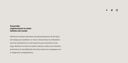 Iconos Sociales Y De Texto En El Fondo - Plantilla Joomla Sencilla