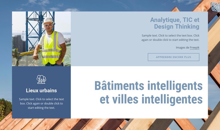 Bâtiments et villes intelligents Conception de site Web