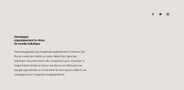 Texte Et Icônes Sociales Sur Fond - Modèle De Maquette De Site Web