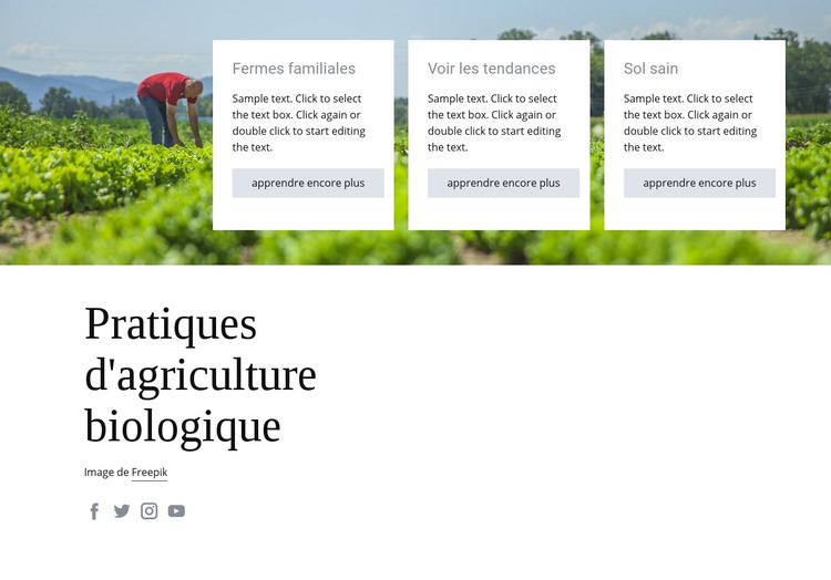 Pratiques d'agriculture biologique Modèle HTML