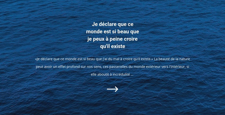 Paysages marins Page de destination