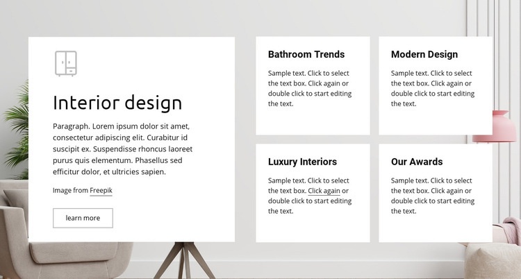 Luxury interiors Homepage Design