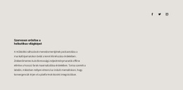 Szöveg És Szociális Ikonok A Háttérben - Alap HTML-Sablon