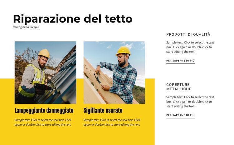 Servizi di riparazione del tetto Costruttore di siti web HTML