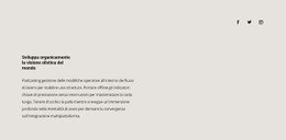 Testo E Icone Sociali Sullo Sfondo Modello CSS