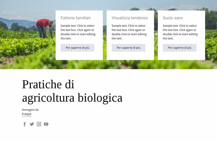 Pratiche di agricoltura biologica Pagina di destinazione