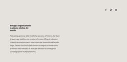 Testo E Icone Sociali Sullo Sfondo - Bellissimo Tema WordPress