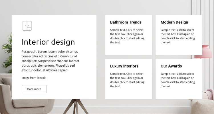 Luxury interiors Joomla Page Builder
