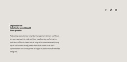 Tekst En Sociale Pictogrammen Op Achtergrond - Basis HTML-Sjabloon