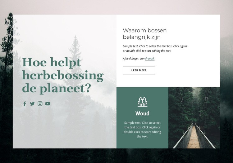 Belang van bossen HTML5-sjabloon