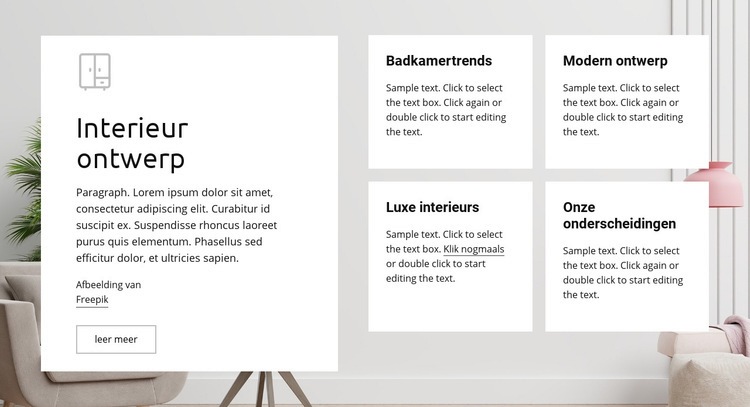 Luxe interieurs Website mockup