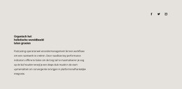 Siteontwerp Voor Tekst En Sociale Pictogrammen Op Achtergrond