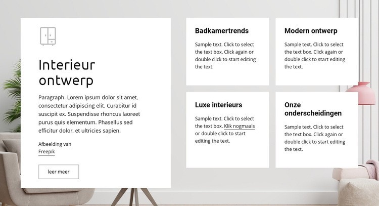 Luxe interieurs Website ontwerp