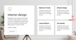 Luxury Interiors - Modern One Page Template