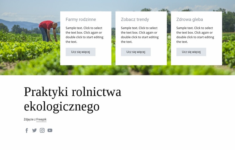 Praktyki rolnictwa ekologicznego Szablony do tworzenia witryn internetowych